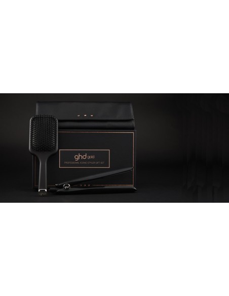 Coffret styler ghd gold avec pochette et brosse