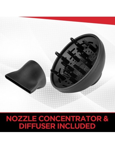 CHI 1875 Series Advanced Ionic Compact Hair Dryer Red