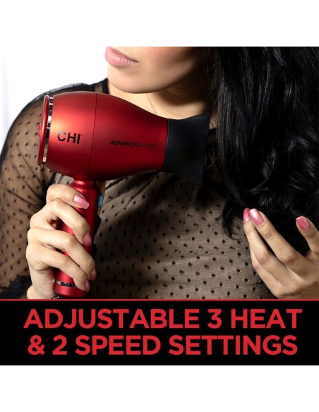 CHI 1875 Series Advanced Ionic Compact Hair Dryer Red